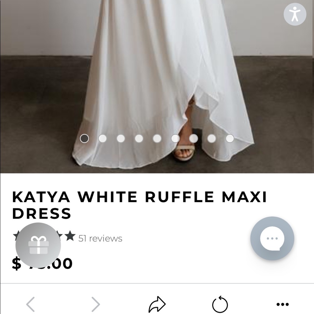 Baltic born Katya ruffle dress- white